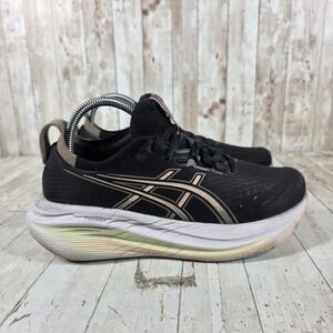Asics Gel-Nimbus 27 Womens Running Shoes Black Rose Gold 1012B753 Size 7.5